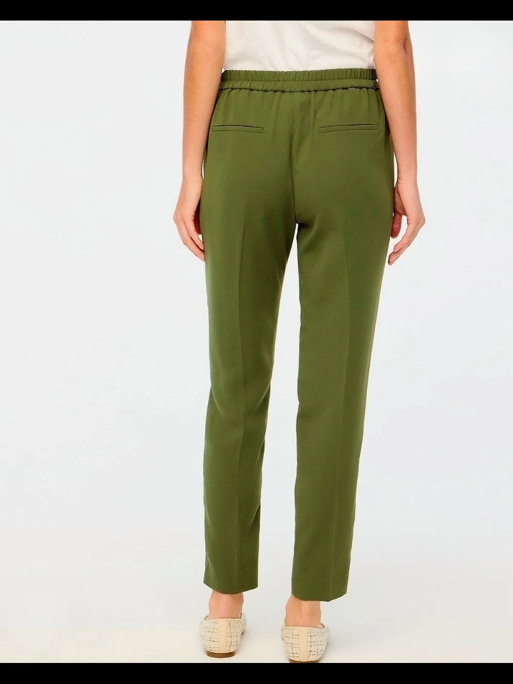 J. Crew Factory Olive-Style V-Waist Capris